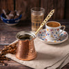 Turkish Copper Coffee Pot (Hammered Copper) - CRYSTALIA GLASS